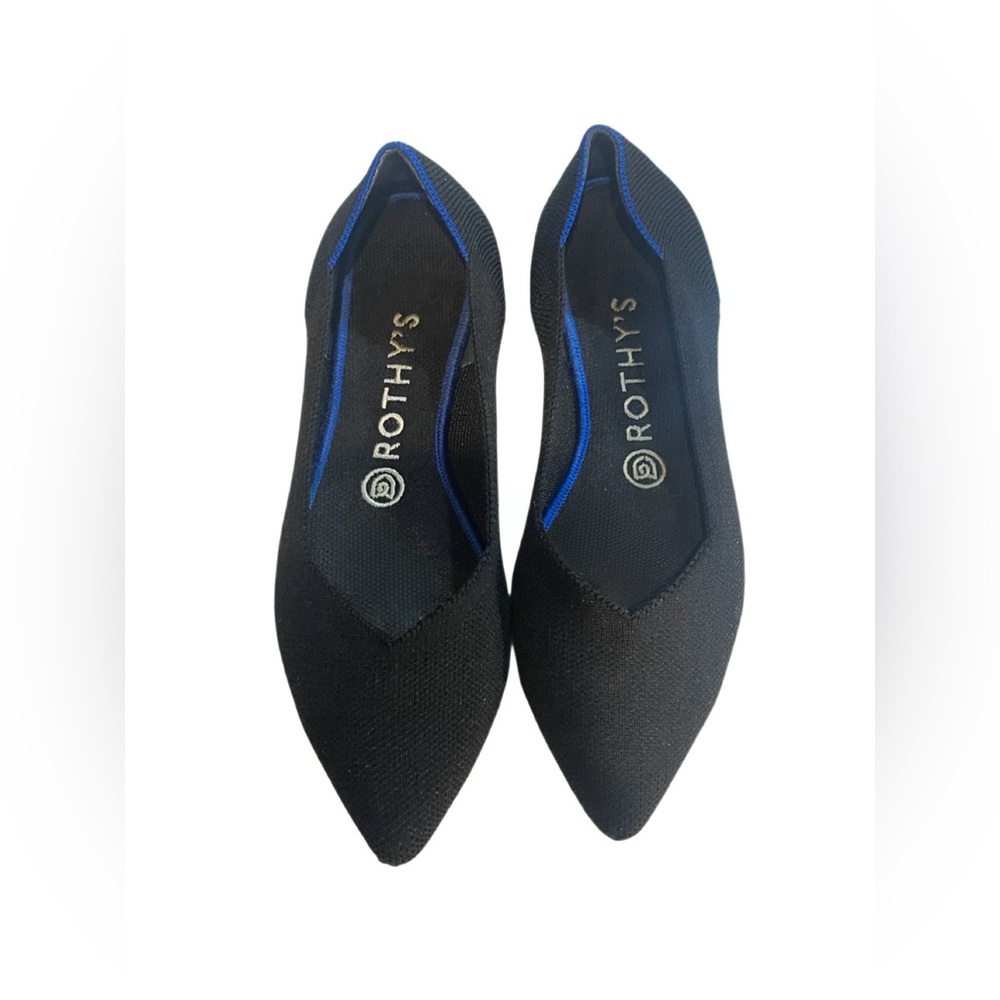 New Rothy’s Black Pointed Toe Flats Size 8
